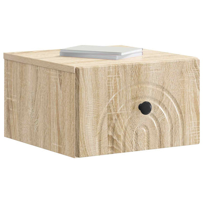 Mobiletto da notte a muro 2 pcs Rovere Sonoma 33 x 34,5 x 20 cm | homemem39
