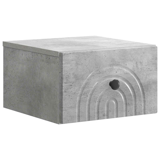 Mobiletto da notte a muro Grigio Cemento 33 x 34,5 x 20 cm | homemem39