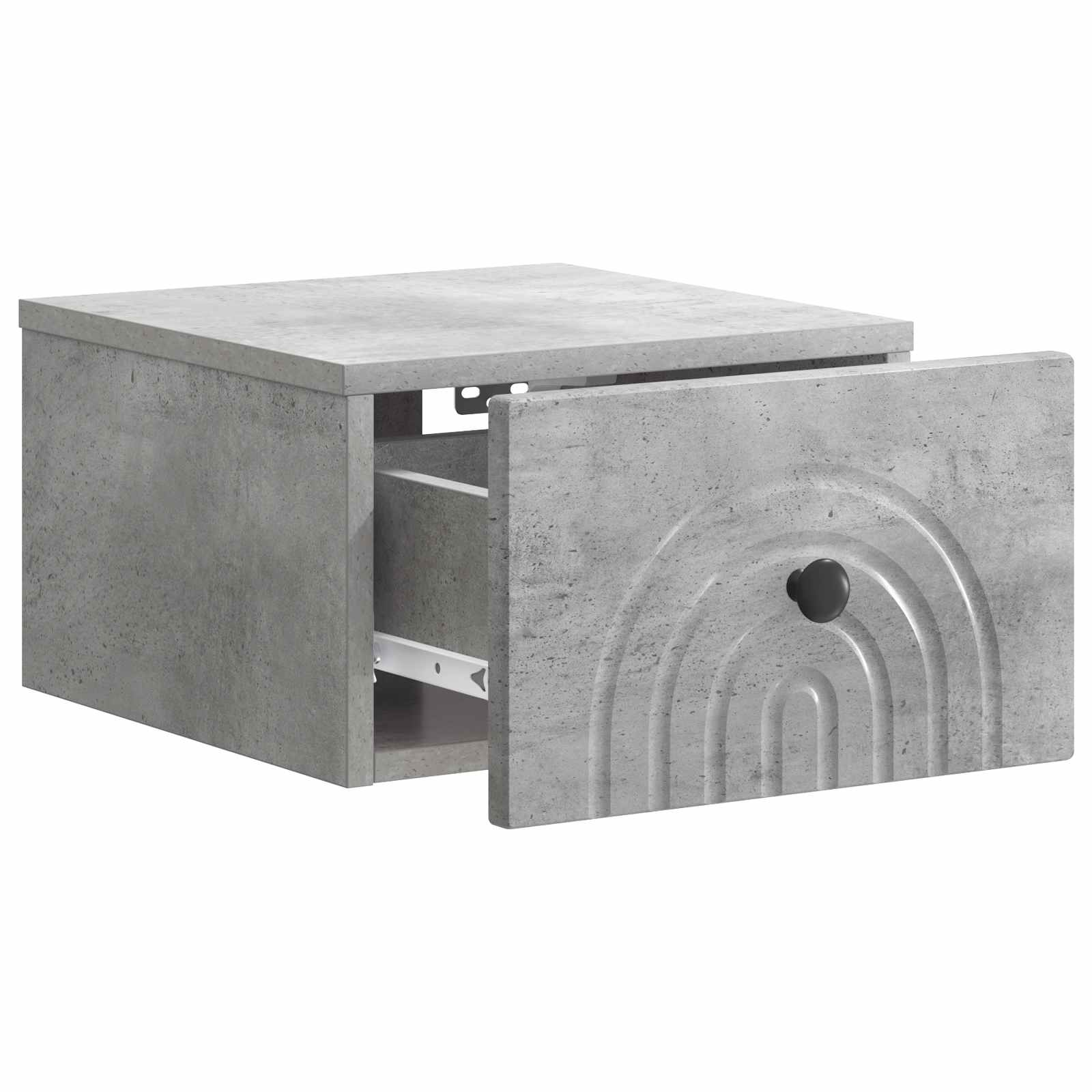 Mobiletto da notte a muro Grigio Cemento 33 x 34,5 x 20 cm | homemem39