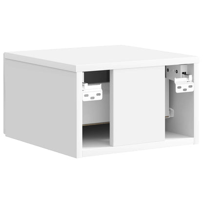 Mobiletto da notte a muro Bianco Lucido 33 x 34,5 x 20 cm | homemem39