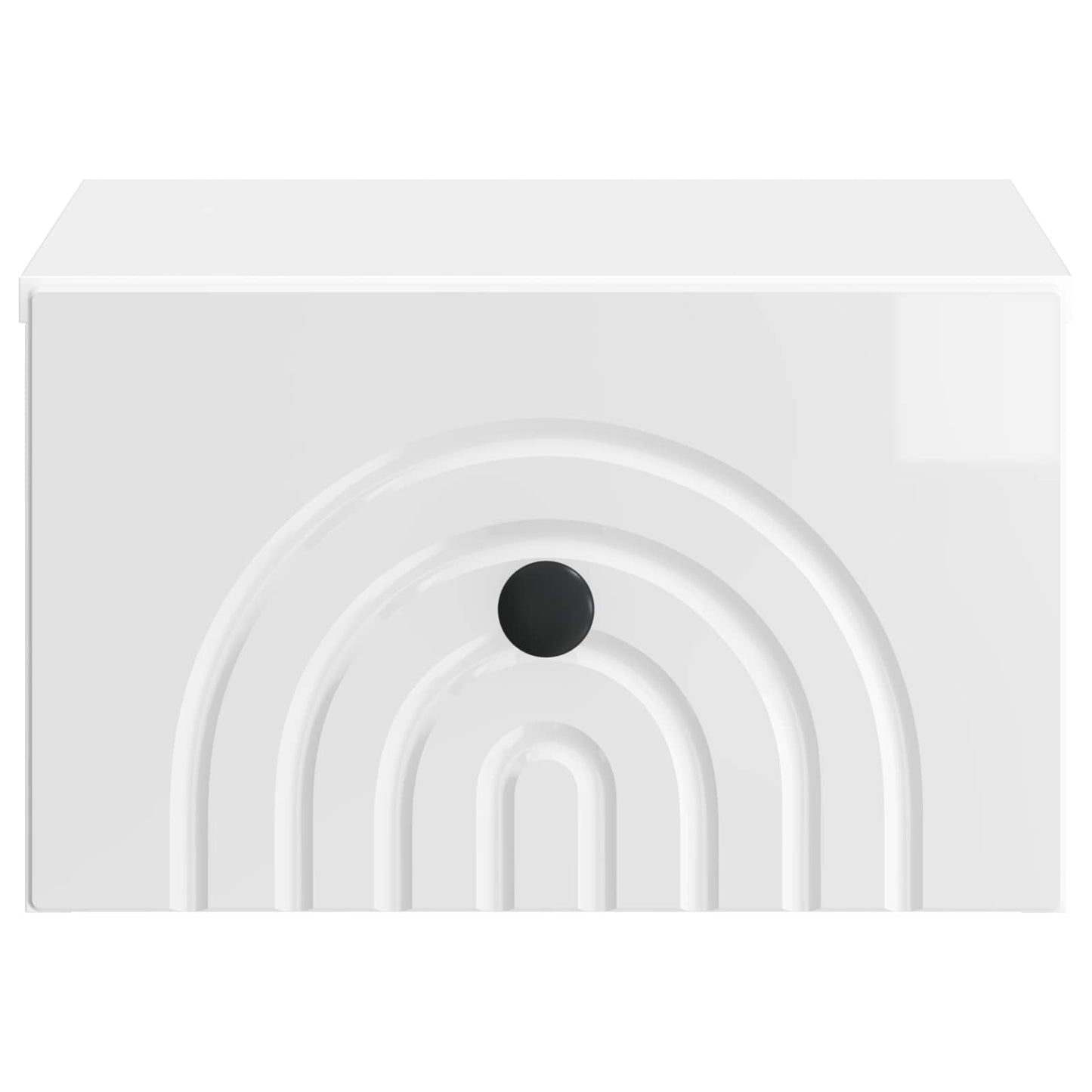 Mobiletto da notte a muro 2 pcs Bianco Lucido 33 x 34,5 x 20 cm