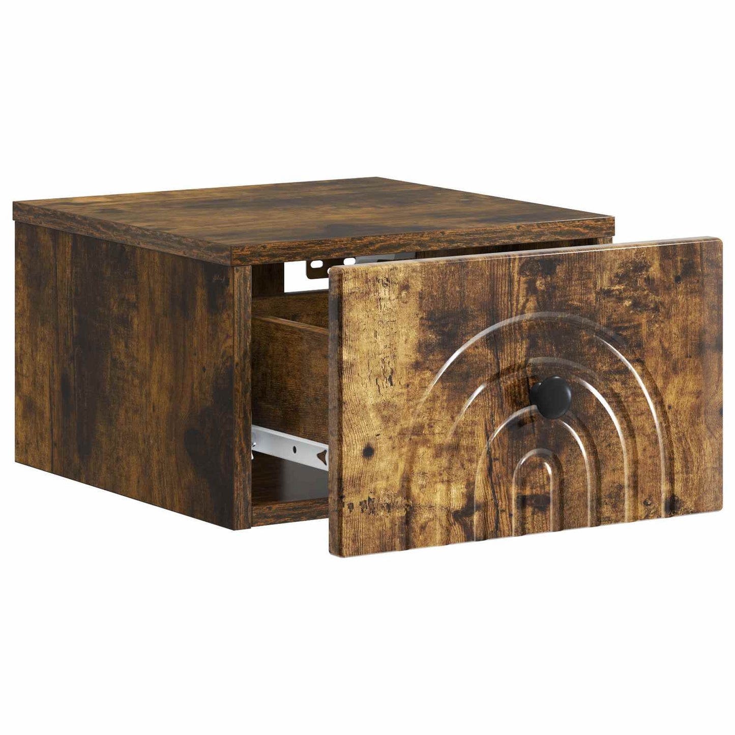 Mobiletto da notte a muro Rovere Fumo 33 x 34,5 x 20 cm