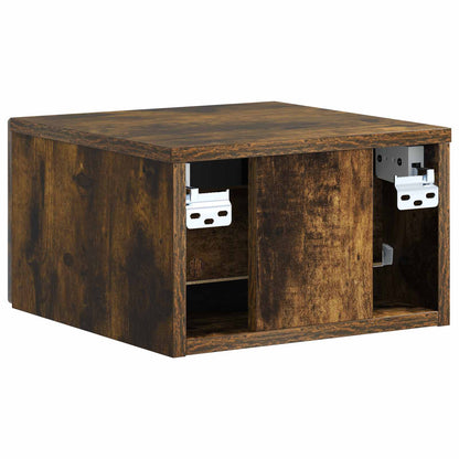 Mobiletto da notte a muro Rovere Fumo 33 x 34,5 x 20 cm