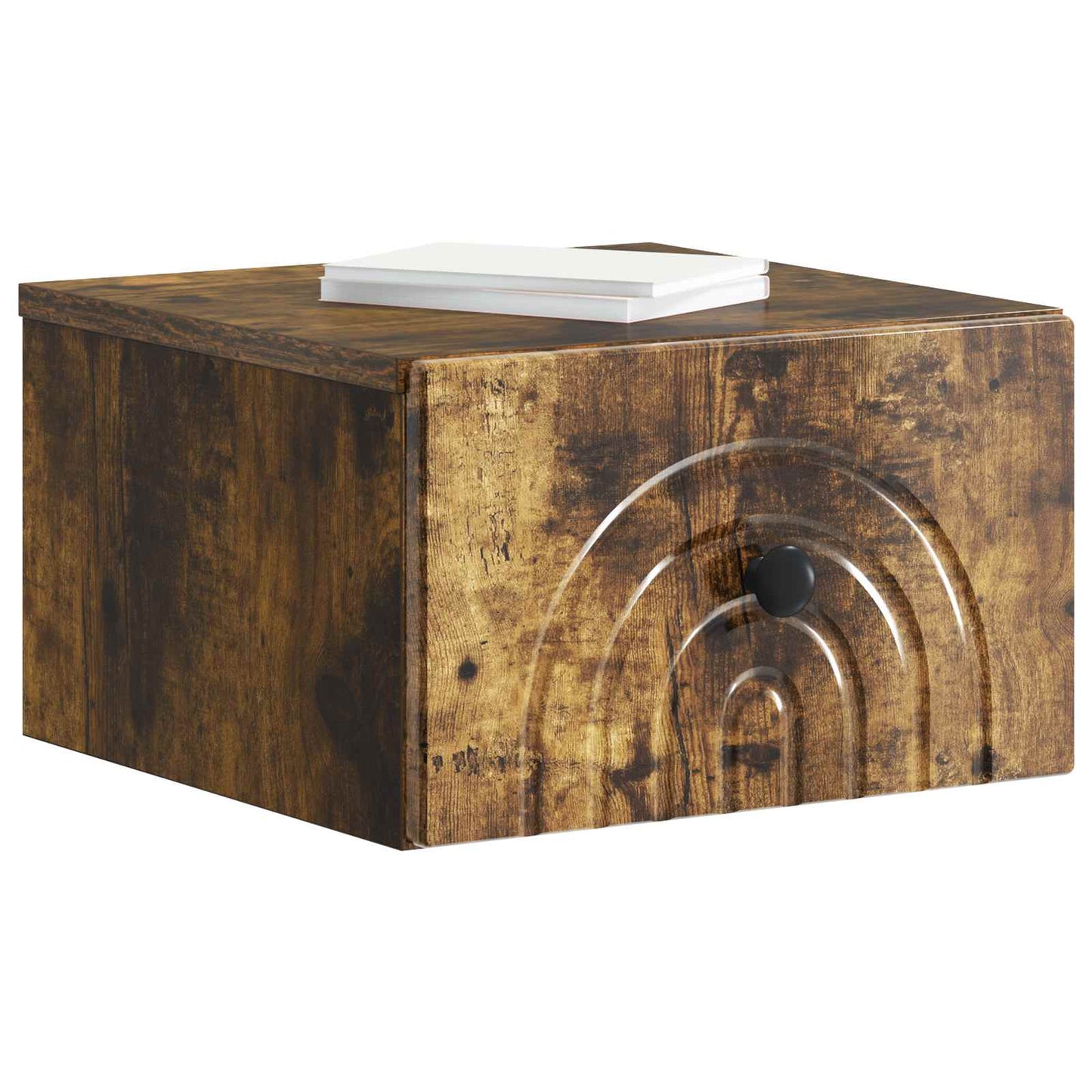 Mobiletto da notte a muro 2 pcs Rovere Fumo 33 x 34,5 x 20 cm