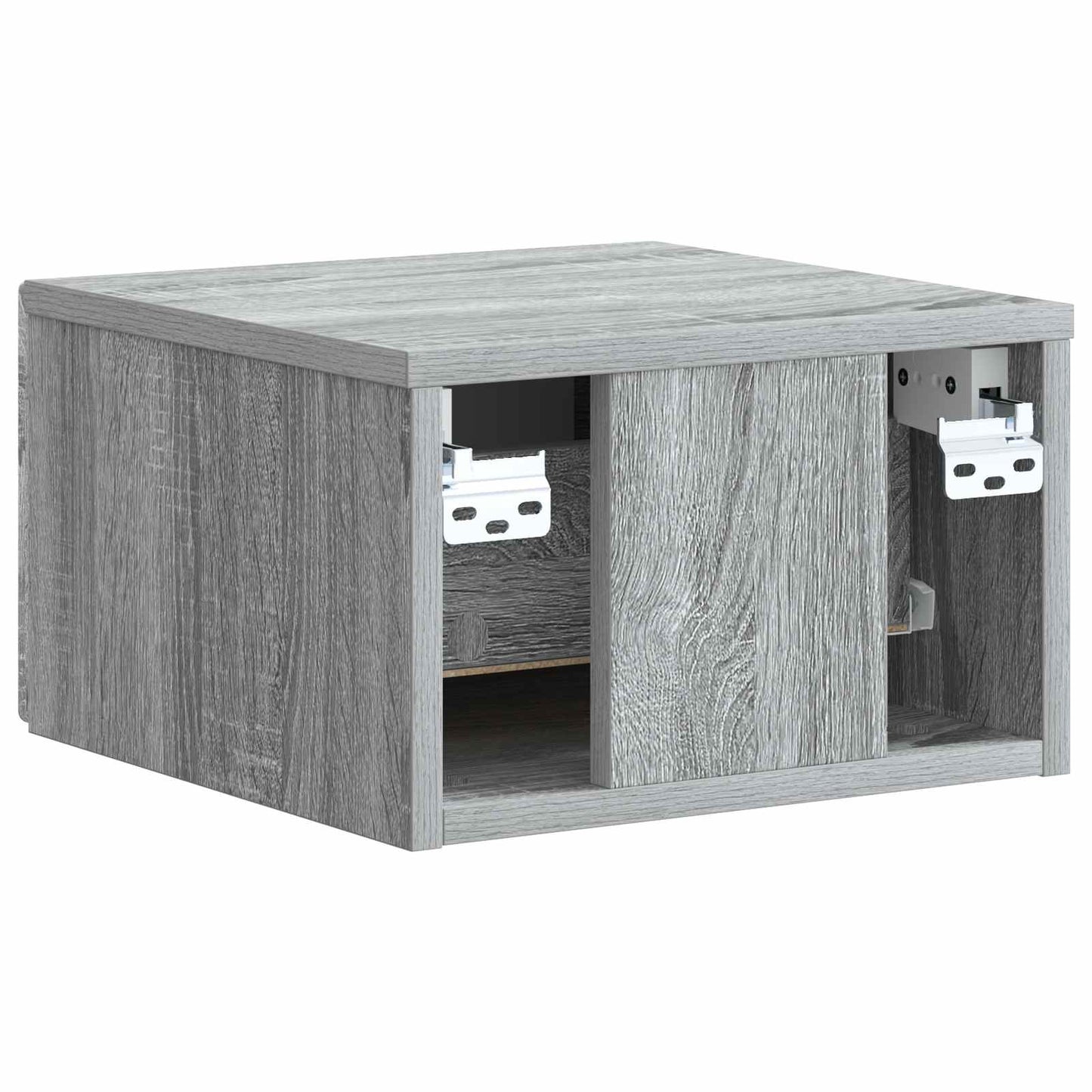 Mobiletto da notte a muro Grigio Sonoma 33 x 34,5 x 20 cm