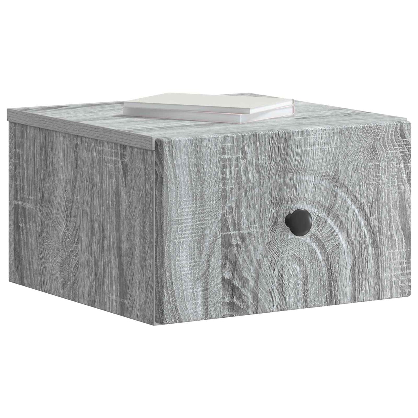 Mobiletto da notte a muro Grigio Sonoma 33 x 34,5 x 20 cm