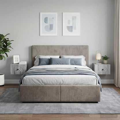 Mobiletto da notte a muro 2 pcs Grigio Sonoma 33 x 34,5 x 20 cm
