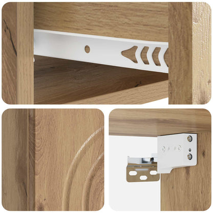 Mobiletto da notte a muro con cassetto 2 pcs Rovere Artigianale | homemem39