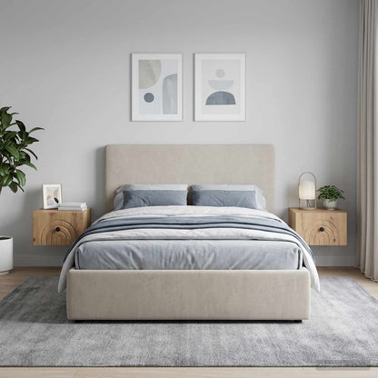 Mobiletto da notte a muro 2 pz Rovere Artigianale