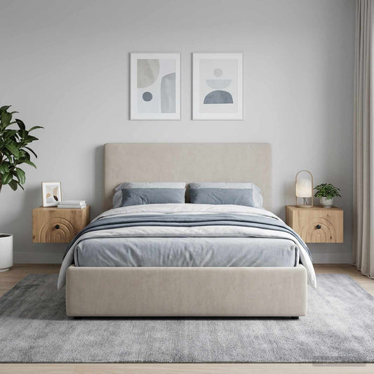 Mobiletto da notte a muro 2 pz Rovere Artigianale