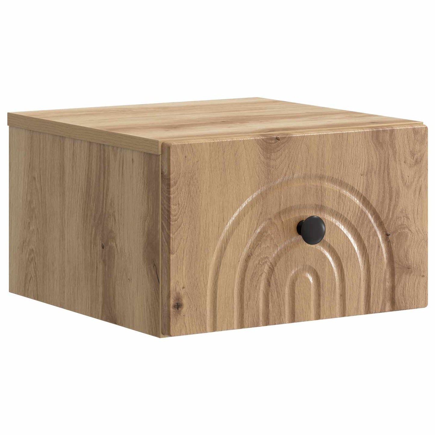 Mobiletto da notte a muro con cassetto 2 pcs Rovere Artigianale