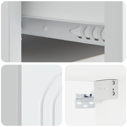 Mobiletto da notte a muro 2 pcs Bianco 49 x 34,5 x 20 cm | homemem39