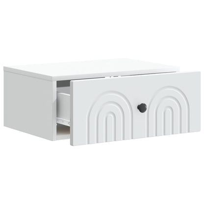 Mobiletto da notte a muro 2 pcs Bianco 49 x 34,5 x 20 cm