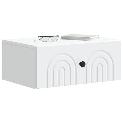 Mobiletto da notte a muro 2 pcs Bianco 49 x 34,5 x 20 cm