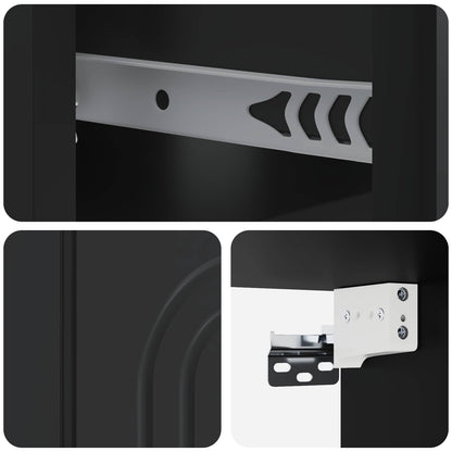 Mobiletto da notte a muro con cassetto Nero 49 x 34,5 x 20 cm