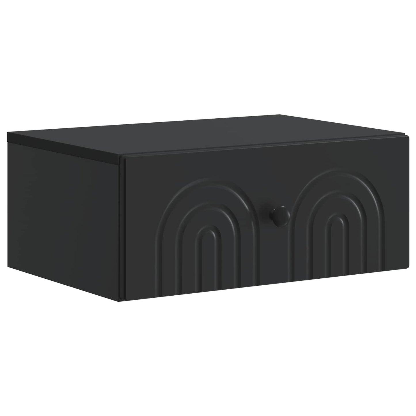 Mobiletto da notte a muro 2 pcs Nero 49 x 34,5 x 20 cm | homemem39