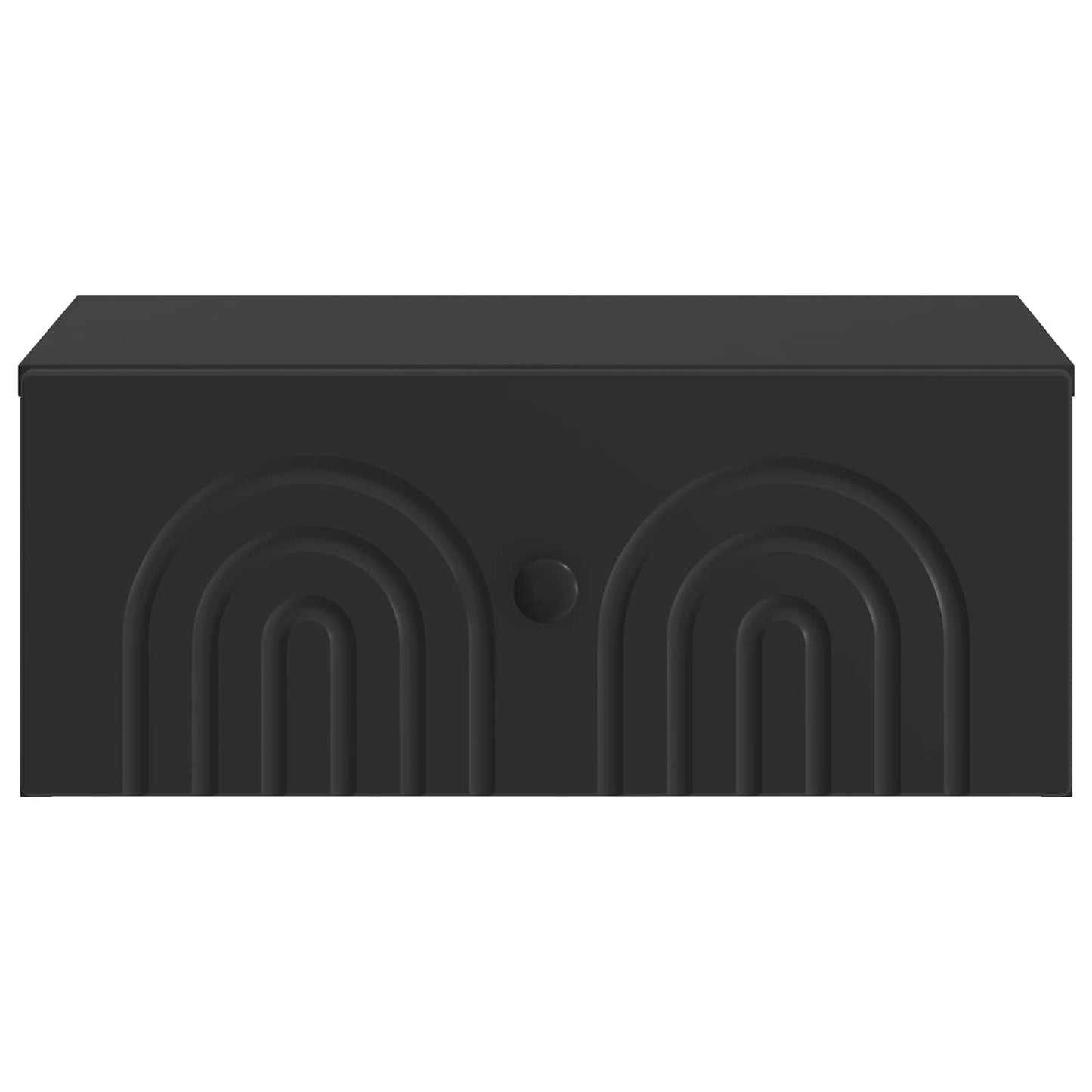 Mobiletto da notte a muro 2 pcs Nero 49 x 34,5 x 20 cm | homemem39