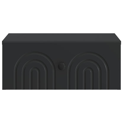 Mobiletto da notte a muro 2 pcs Nero 49 x 34,5 x 20 cm | homemem39