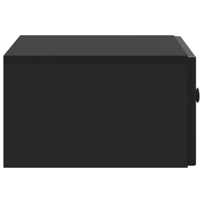 Mobiletto da notte a muro 2 pcs Nero 49 x 34,5 x 20 cm | homemem39