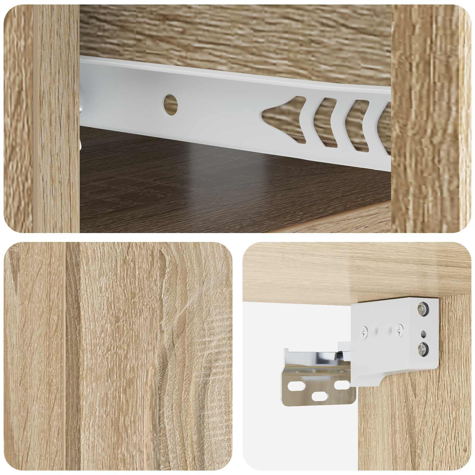 Mobiletto da notte a muro Rovere Sonoma 49 x 34,5 x 20 cm | homemem39