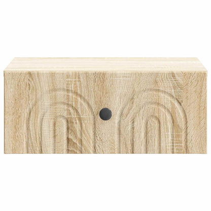 Mobiletto da notte a muro 2 pcs Rovere Sonoma 49 x 34,5 x 20 cm