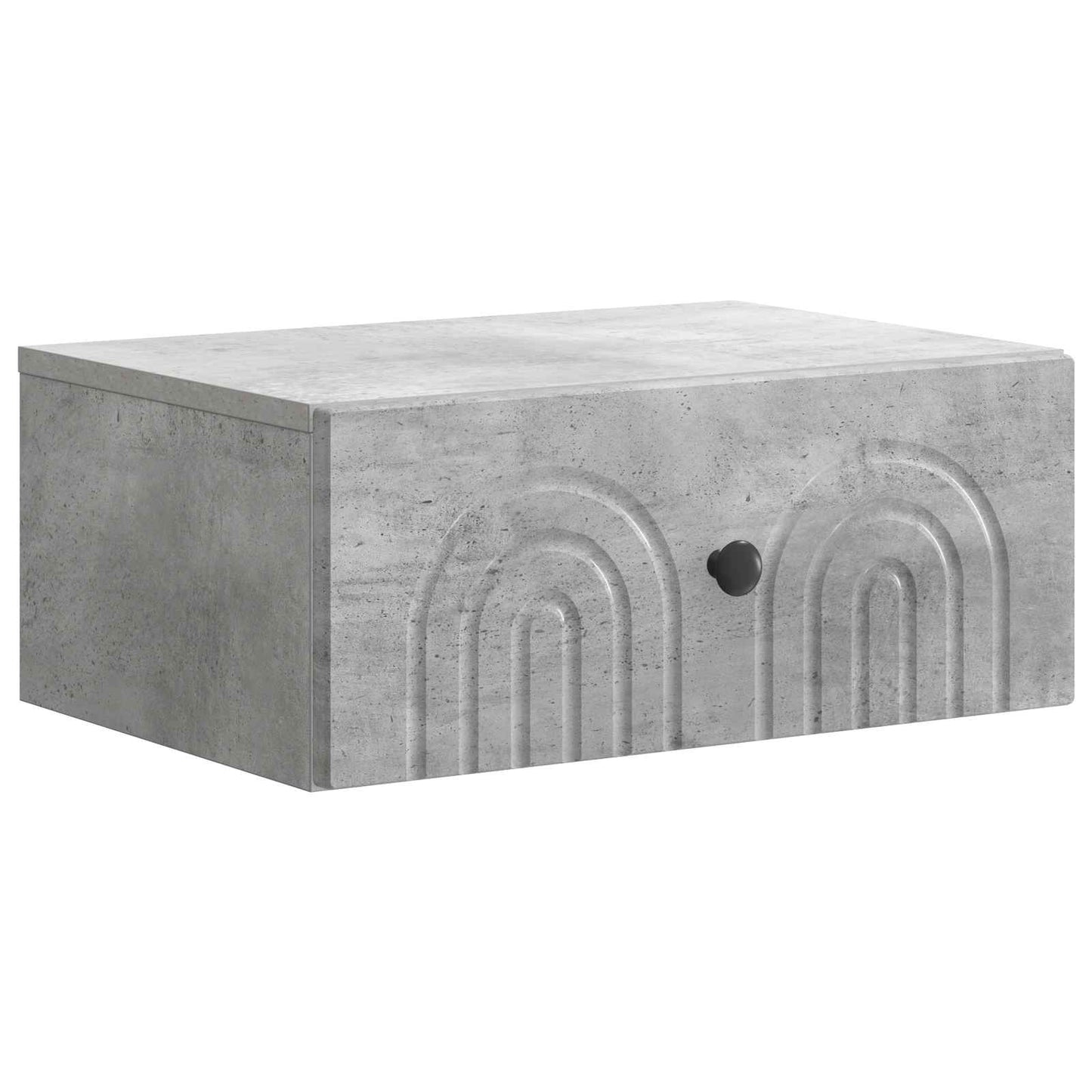 Mobiletto da notte a muro Grigio Cemento 49 x 34,5 x 20 cm