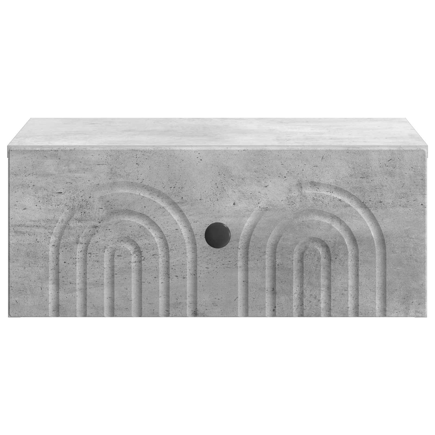 Mobiletto da notte a muro con cassetto 2 pcs Grigio Cemento