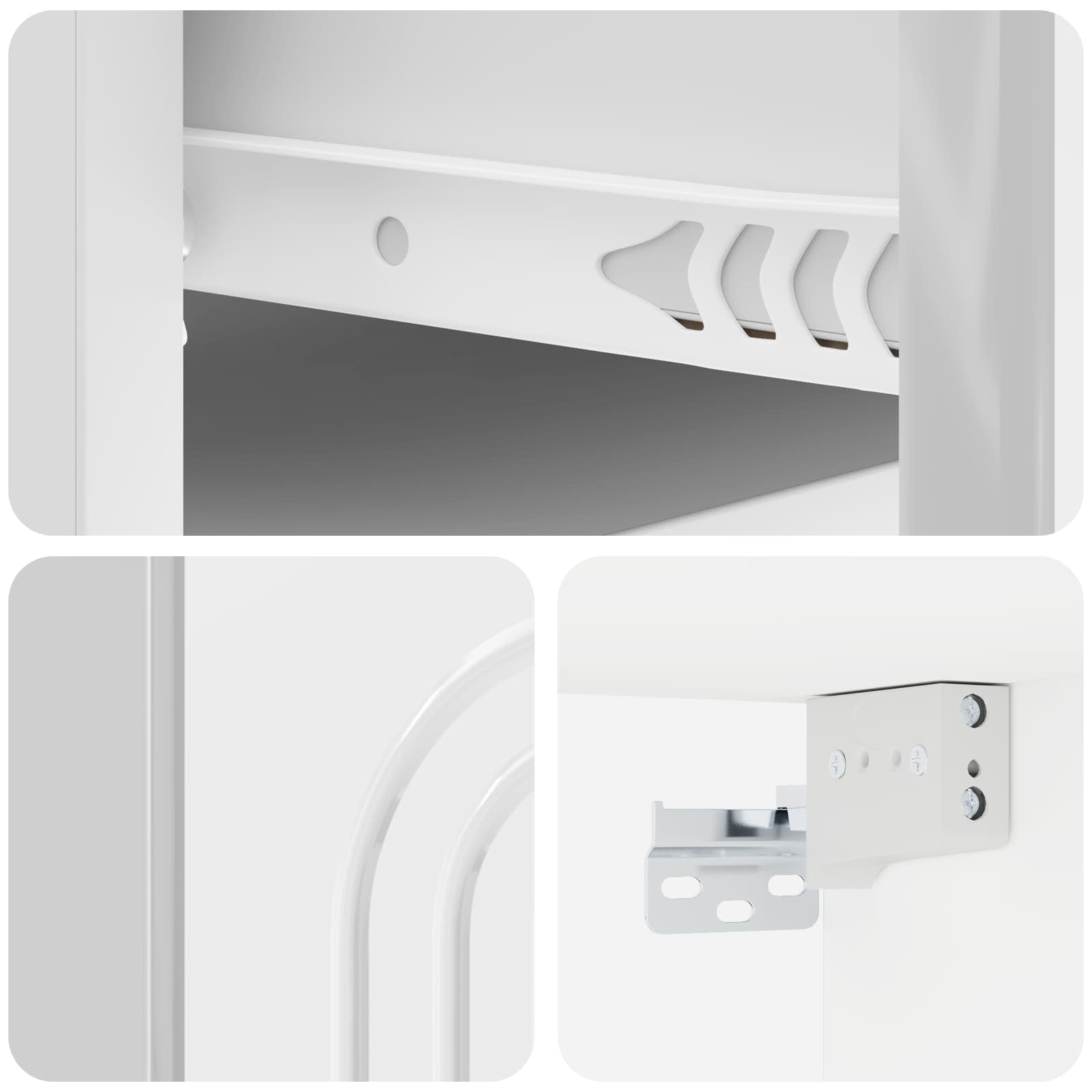 Mobiletto da notte a muro Bianco Lucido 49 x 34,5 x 20 cm | homemem39