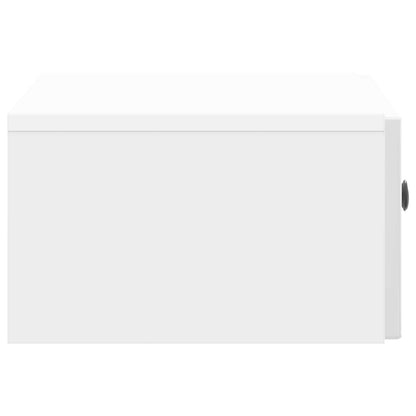 Mobiletto da notte a muro Bianco Lucido 49 x 34,5 x 20 cm | homemem39