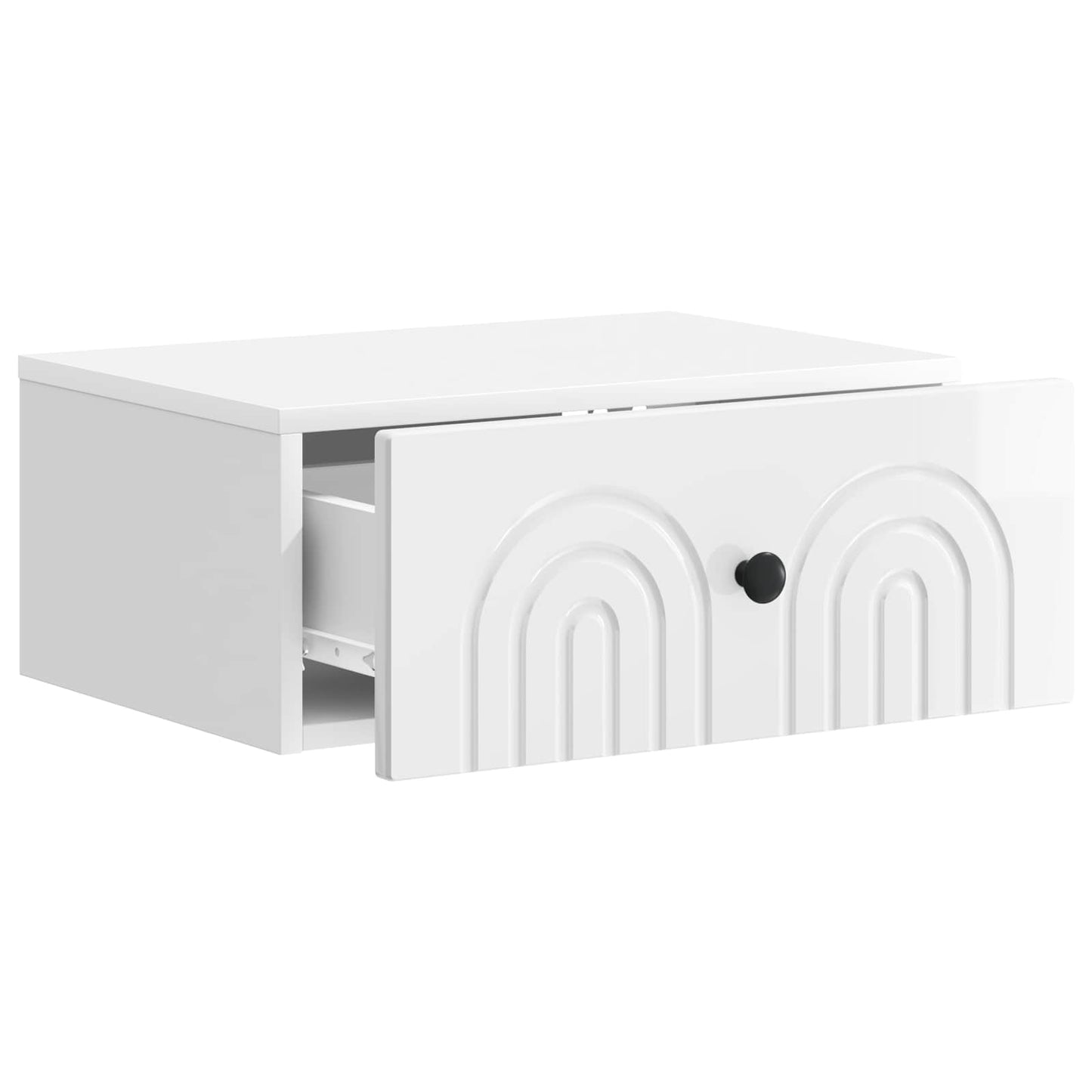 Mobiletto da notte a muro 2 pcs Bianco Lucido 49 x 34,5 x 20 cm | homemem39