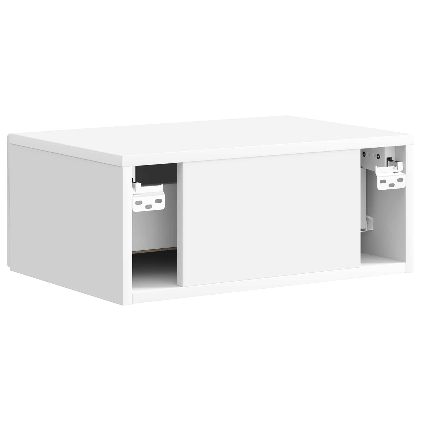Mobiletto da notte a muro 2 pcs Bianco Lucido 49 x 34,5 x 20 cm | homemem39