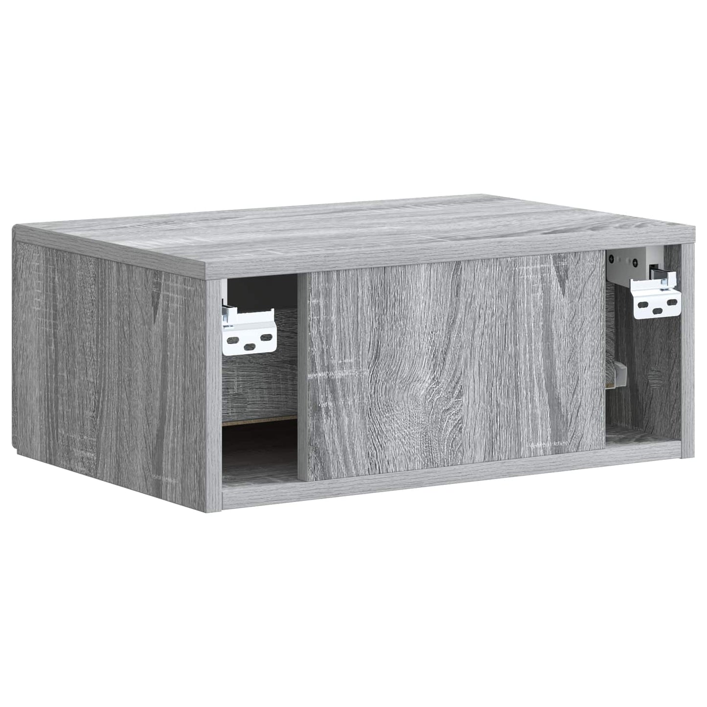 Mobiletto da notte a muro 2 pcs Grigio Sonoma 49 x 34,5 x 20 cm