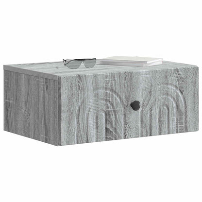 Mobiletto da notte a muro 2 pcs Grigio Sonoma 49 x 34,5 x 20 cm