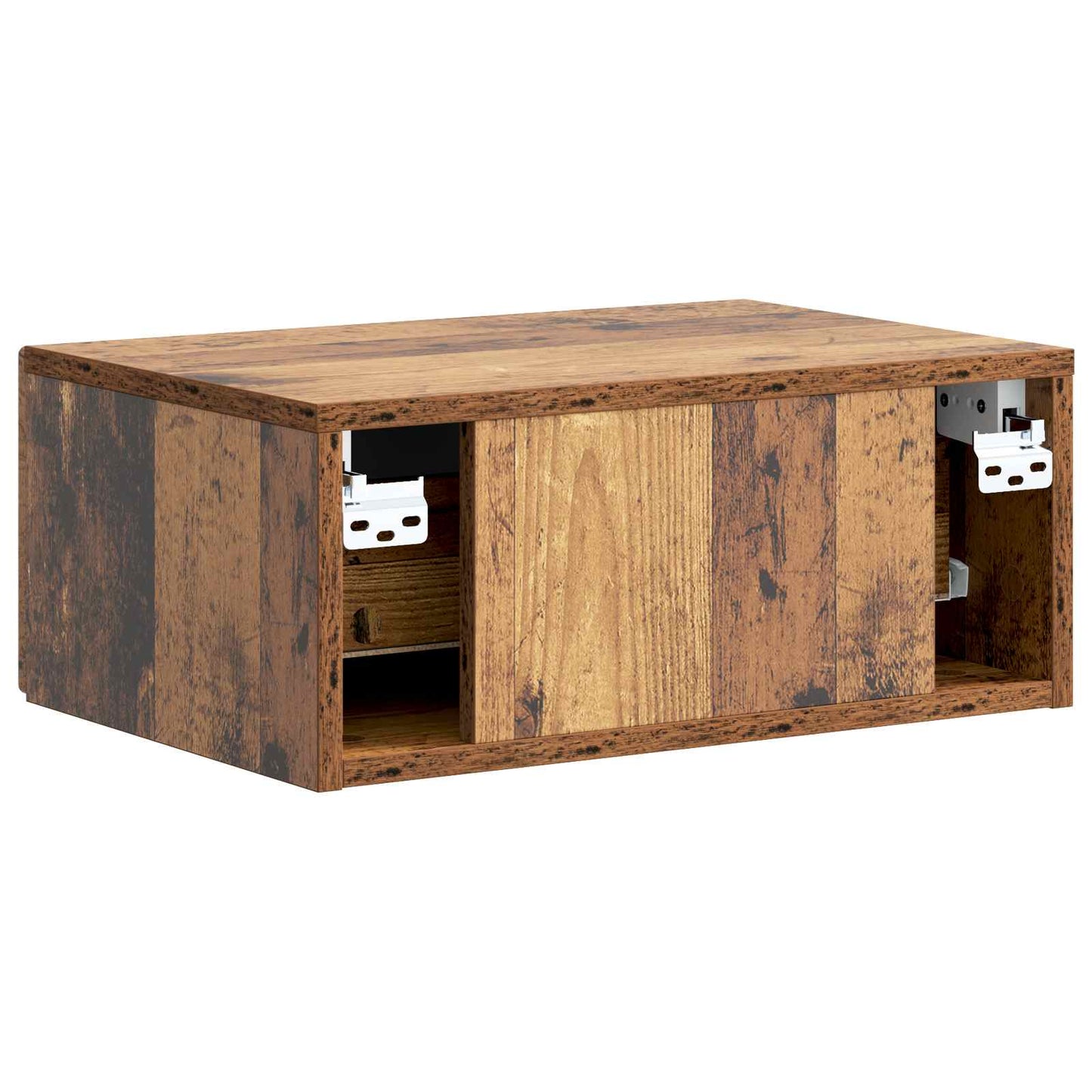 Mobiletto da notte a muro Legno antico 49 x 34,5 x 20 cm