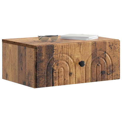 Mobiletto da notte a muro Legno antico 49 x 34,5 x 20 cm