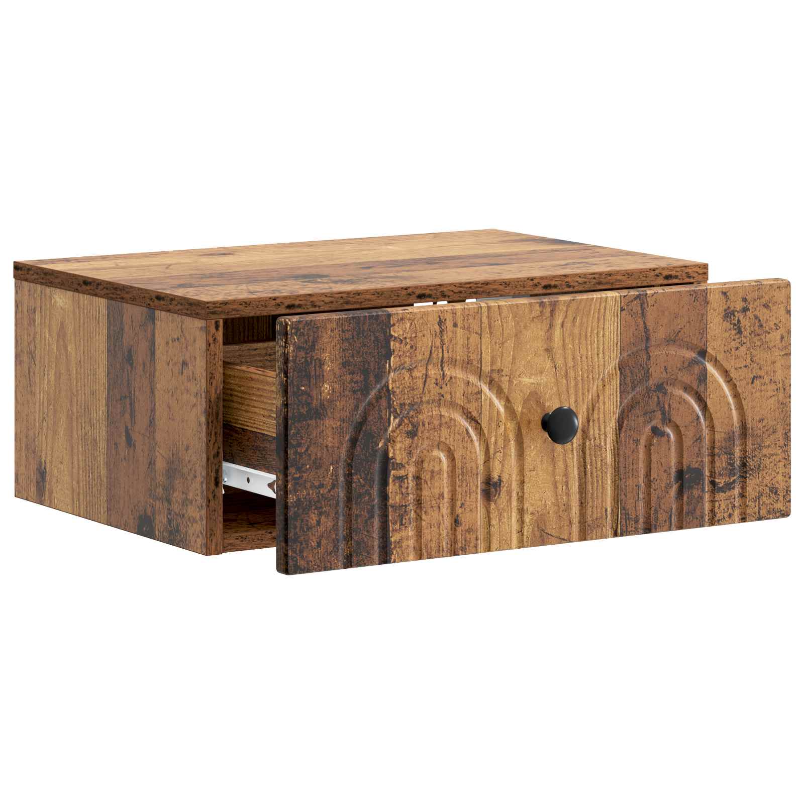 Mobiletto da notte a muro 2 pcs Legno antico 49 x 34,5 x 20 cm | homemem39