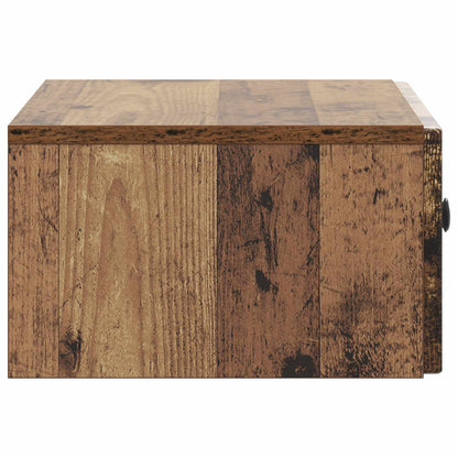 Mobiletto da notte a muro 2 pcs Legno antico 49 x 34,5 x 20 cm