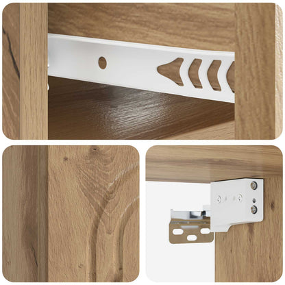 Mobiletto da notte a muro Rovere Artigianale 49 x 34,5 x 20 cm | homemem39