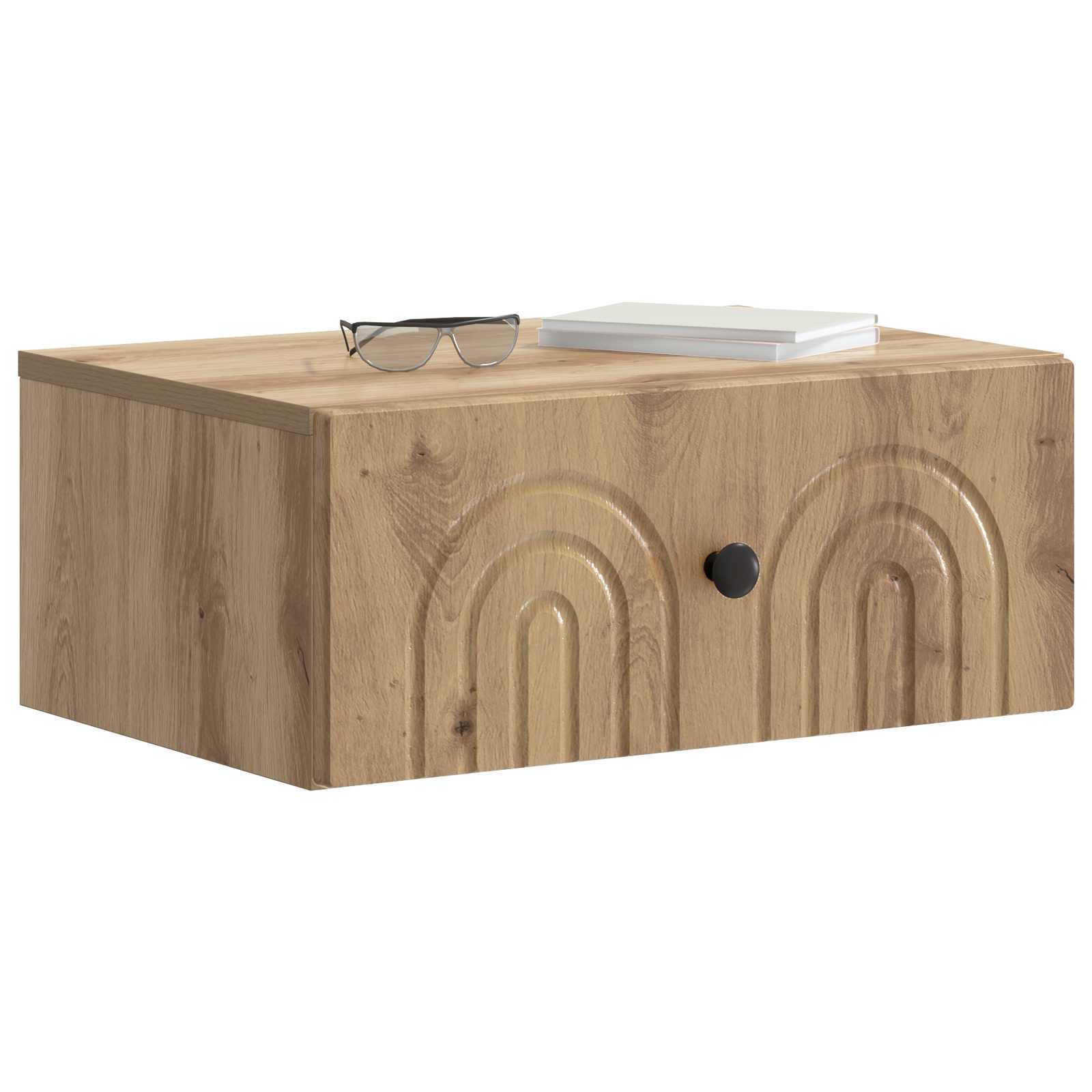 Mobiletto da notte a muro Rovere Artigianale 49 x 34,5 x 20 cm | homemem39