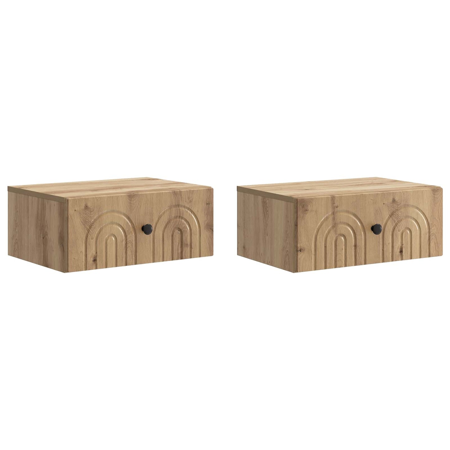 Mobiletto da notte a muro con cassetto 2 pcs Rovere Artigianale | homemem39