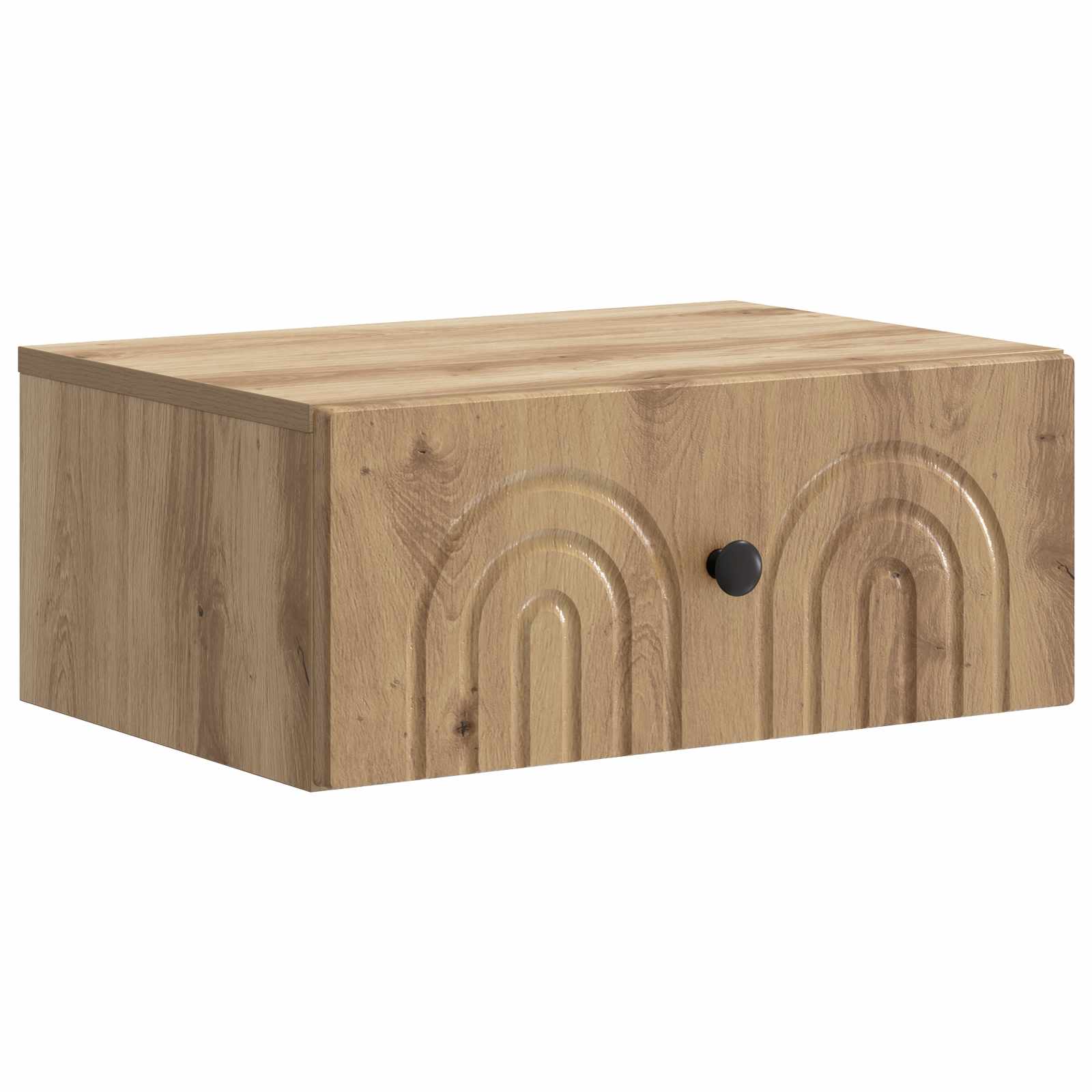 Mobiletto da notte a muro con cassetto 2 pcs Rovere Artigianale | homemem39