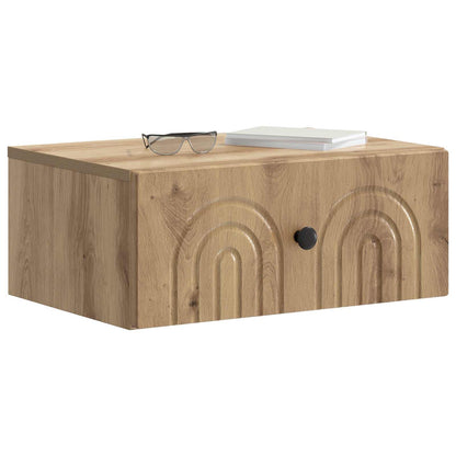 Mobiletto da notte a muro con cassetto 2 pcs Rovere Artigianale | homemem39