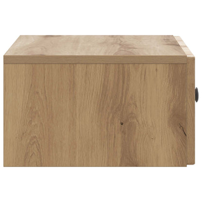 Mobiletto da notte a muro con cassetto 2 pcs Rovere Artigianale | homemem39