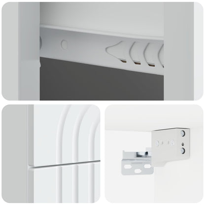 Mobiletto da notte a muro 2 pcs Bianco 33 x 34,5 x 40 cm