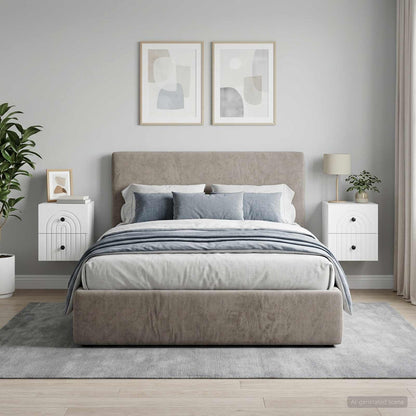 Mobiletto da notte a muro 2 pcs Bianco 33 x 34,5 x 40 cm