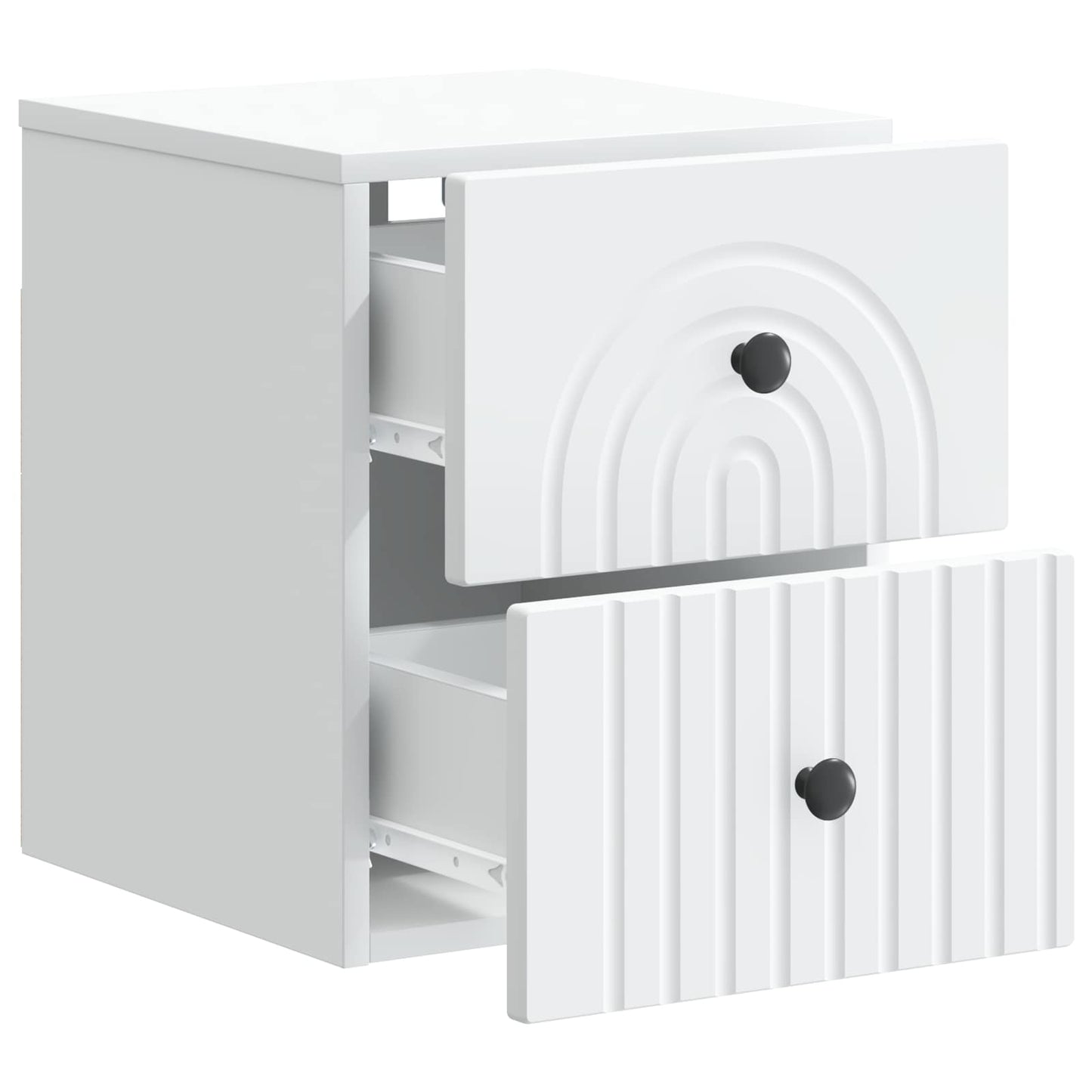 Mobiletto da notte a muro 2 pcs Bianco 33 x 34,5 x 40 cm