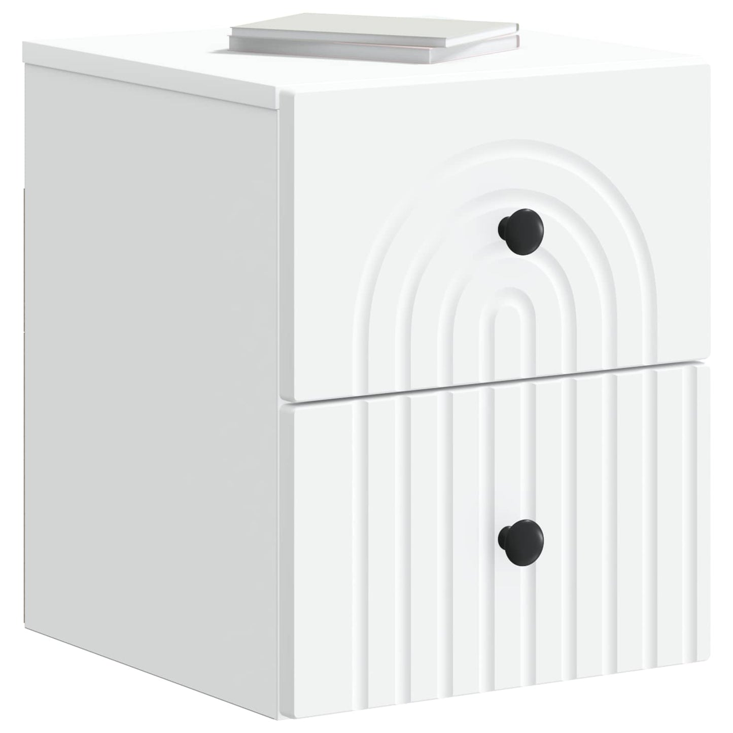 Mobiletto da notte a muro 2 pcs Bianco 33 x 34,5 x 40 cm