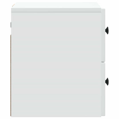 Mobiletto da notte a muro 2 pcs Bianco 33 x 34,5 x 40 cm
