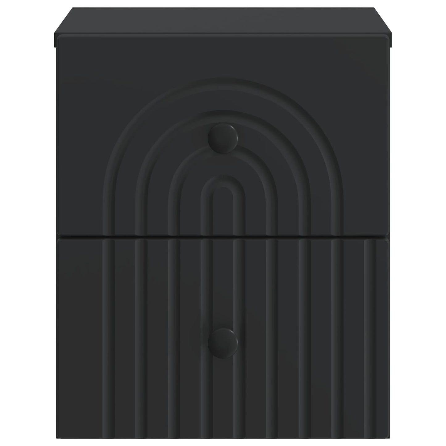 Mobiletto da notte a muro con cassetto Nero 33 x 34,5 x 40 cm | homemem39