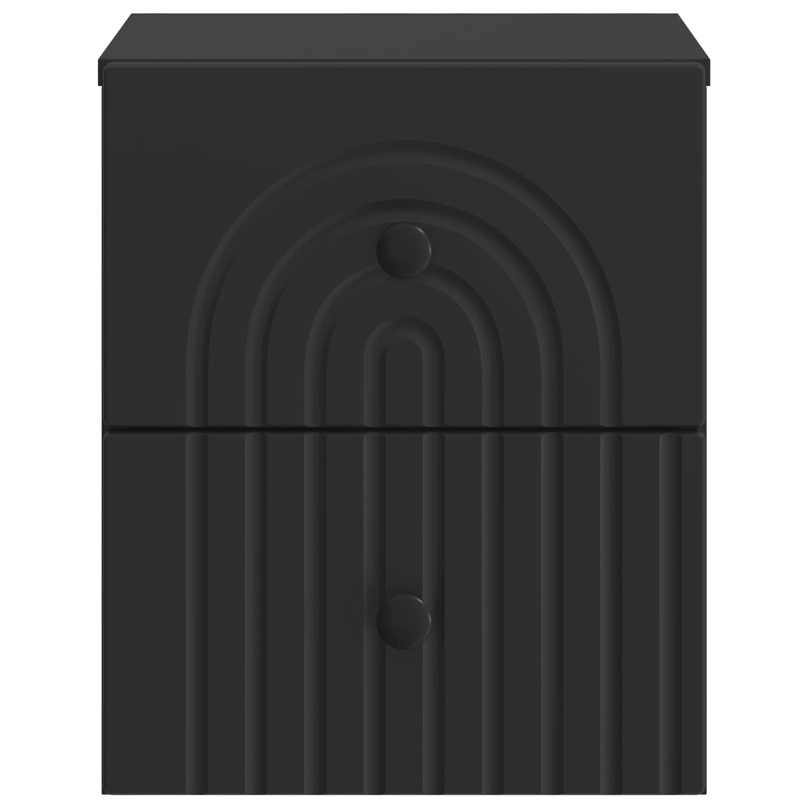 Mobiletto da notte a muro con cassetto Nero 33 x 34,5 x 40 cm | homemem39